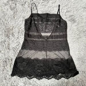 Victoria’s Secret Black Lace Babydoll, Size Medium